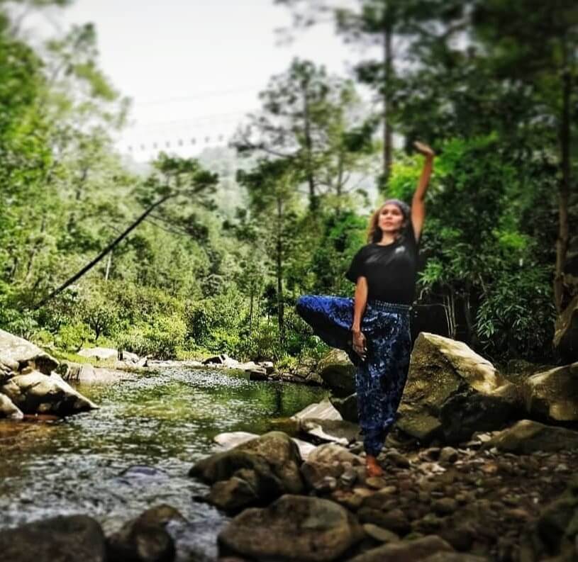 natural spring water stream and yoga sessions at camp roxx