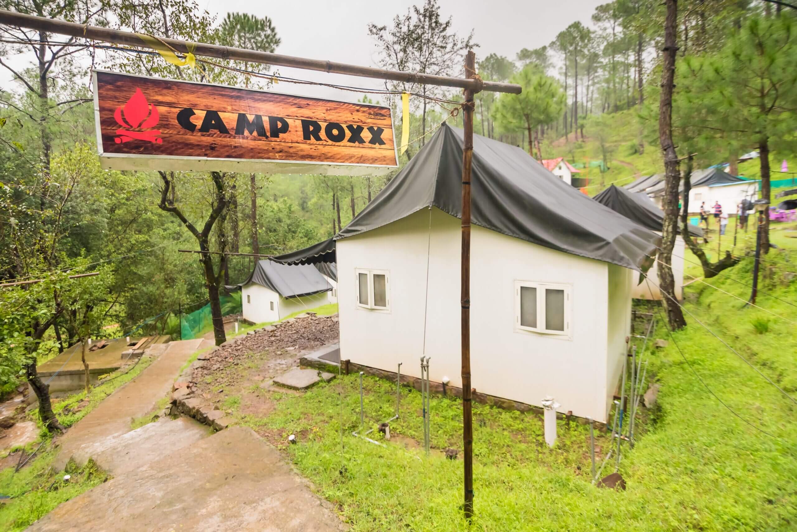 Camp Roxx adventure resort in Kangojodi pine forest — 87 km from Chandigarh with stargazing and bonfires
