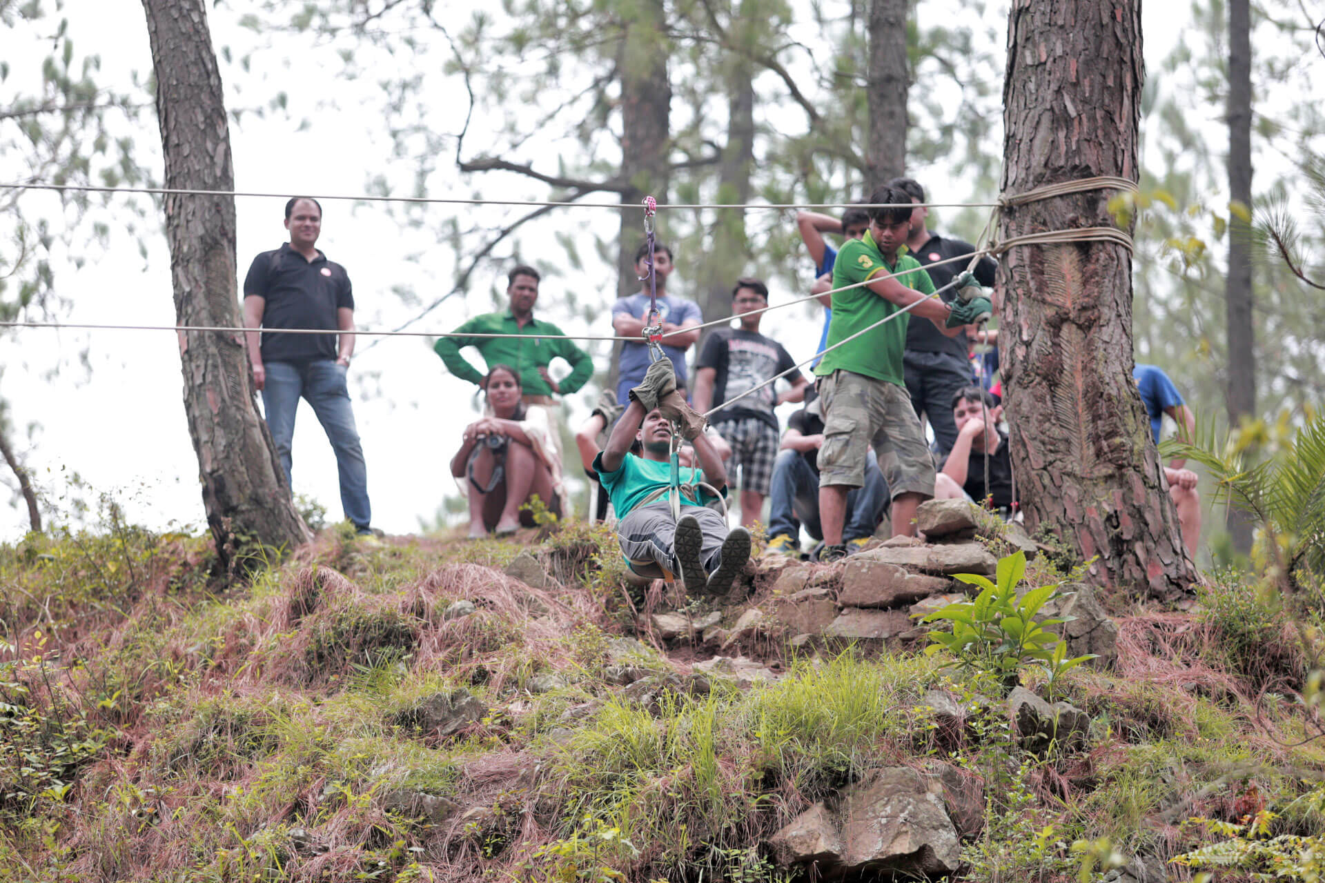 Flying Fox zipline adventure activity at Camp Roxx